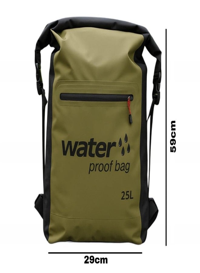 TORIOX 25L Dry Bag | Waterproof| Dry Bag for Beach & More | Lightweight Roll-Top Closure with Front Zippered Pocket Heavy Duty Breathable Foam Padded Backing Backpack - Image 5